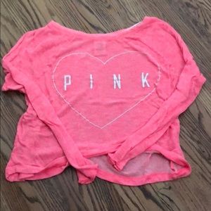 VS PINK hot pink light sweater